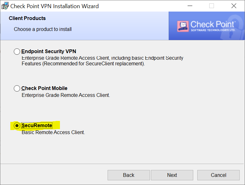 download check point vpn client